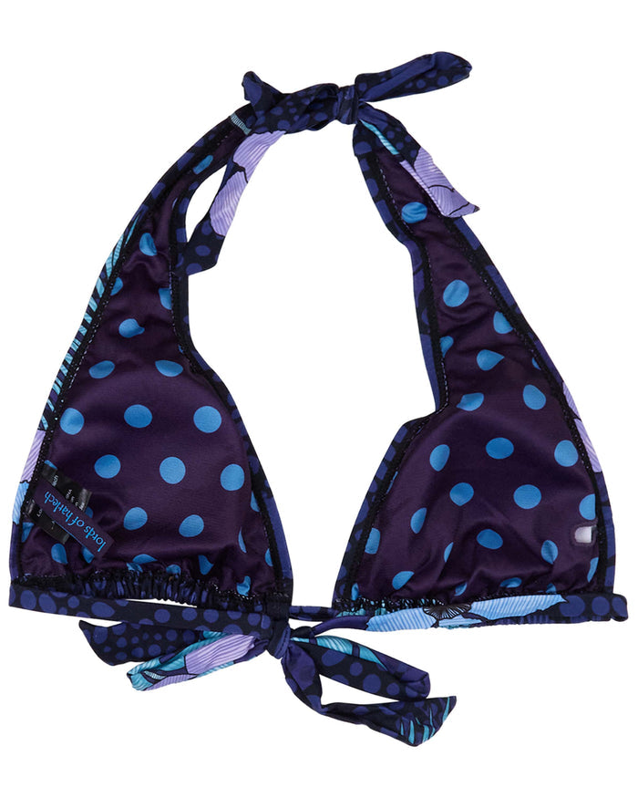 RAQUEL TROPICAL FANTASY NAVY WOMENS BIKINI TOP