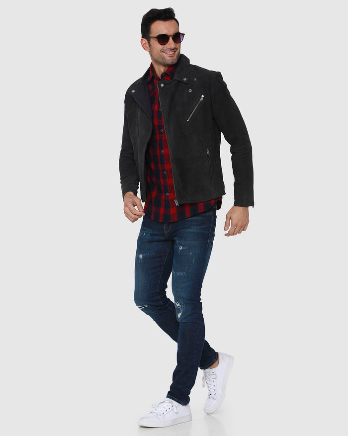 Red Check Full Sleeves Shirt