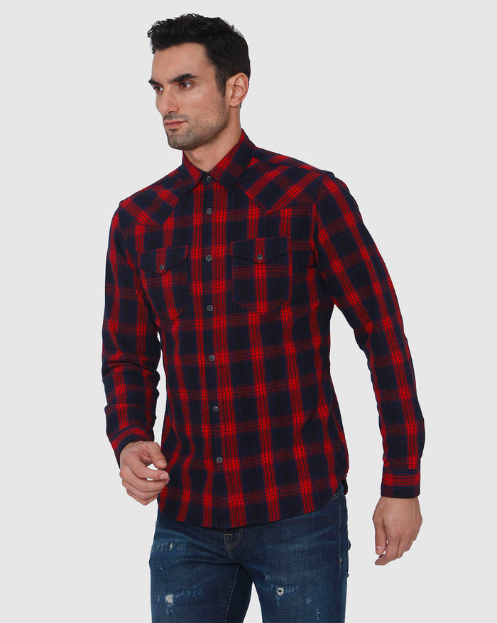 Red Check Full Sleeves Shirt