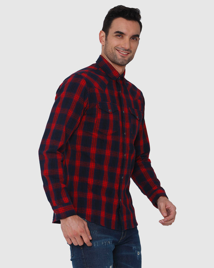 Red Check Full Sleeves Shirt