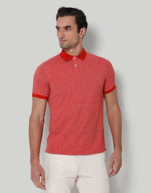Red Polo Neck T-Shirt