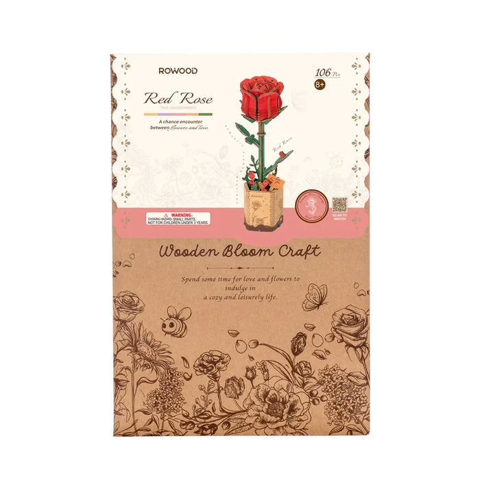 Red Rose DIY Wooden Bloom Craft - The New York Public Library Shop