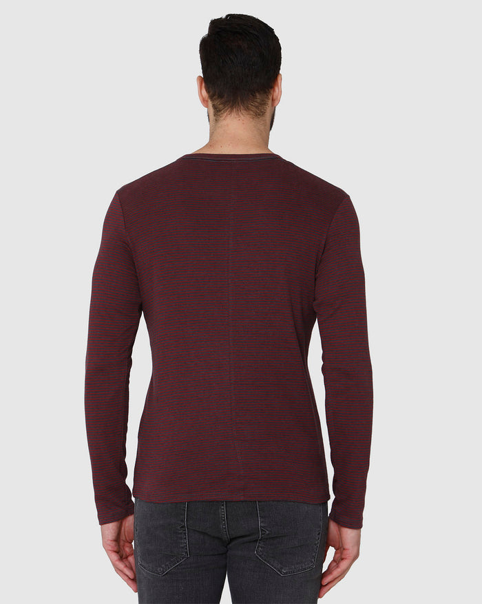 Red Striped Crew Neck T-Shirt