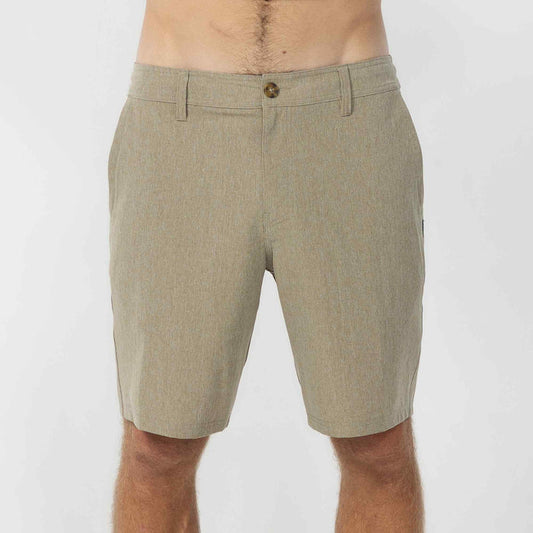Reserve Heather 19" Hybrid Short - Heather Khaki