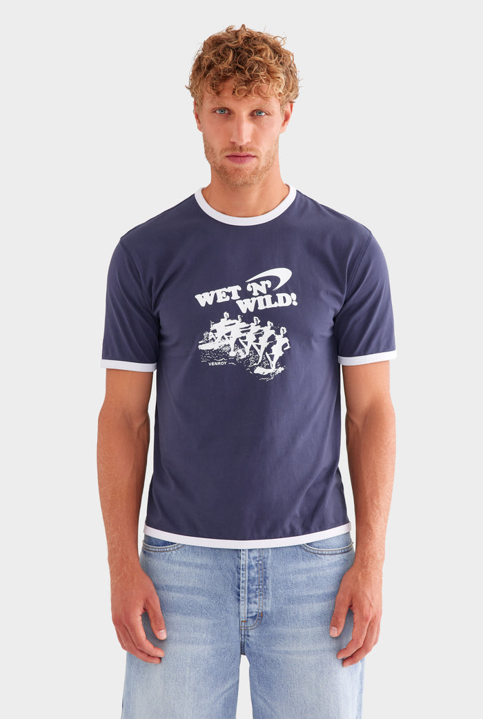 Ringer T-Shirt - Navy/White