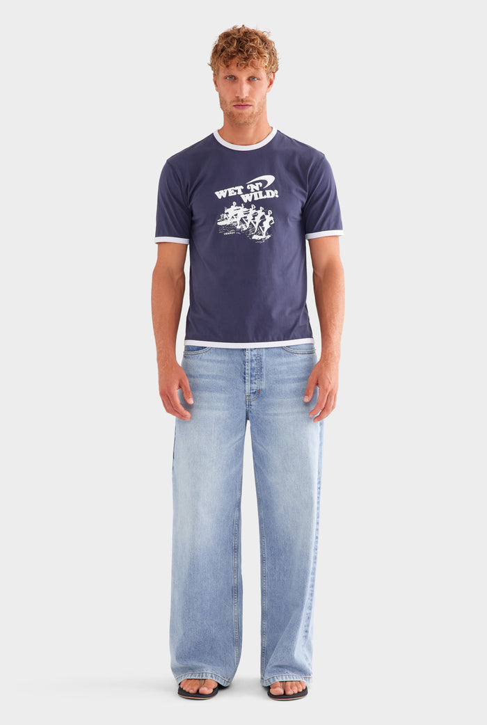 Ringer T-Shirt - Navy/White
