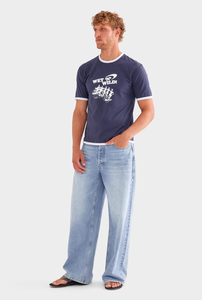Ringer T-Shirt - Navy/White
