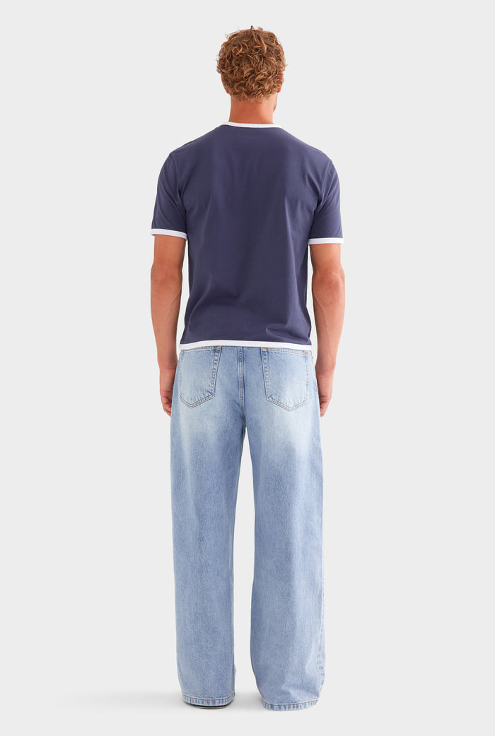 Ringer T-Shirt - Navy/White