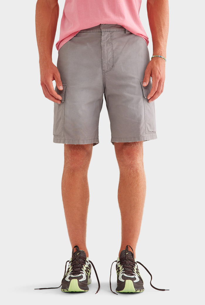 Ripstop Cotton Cargo Short - Washed Grey