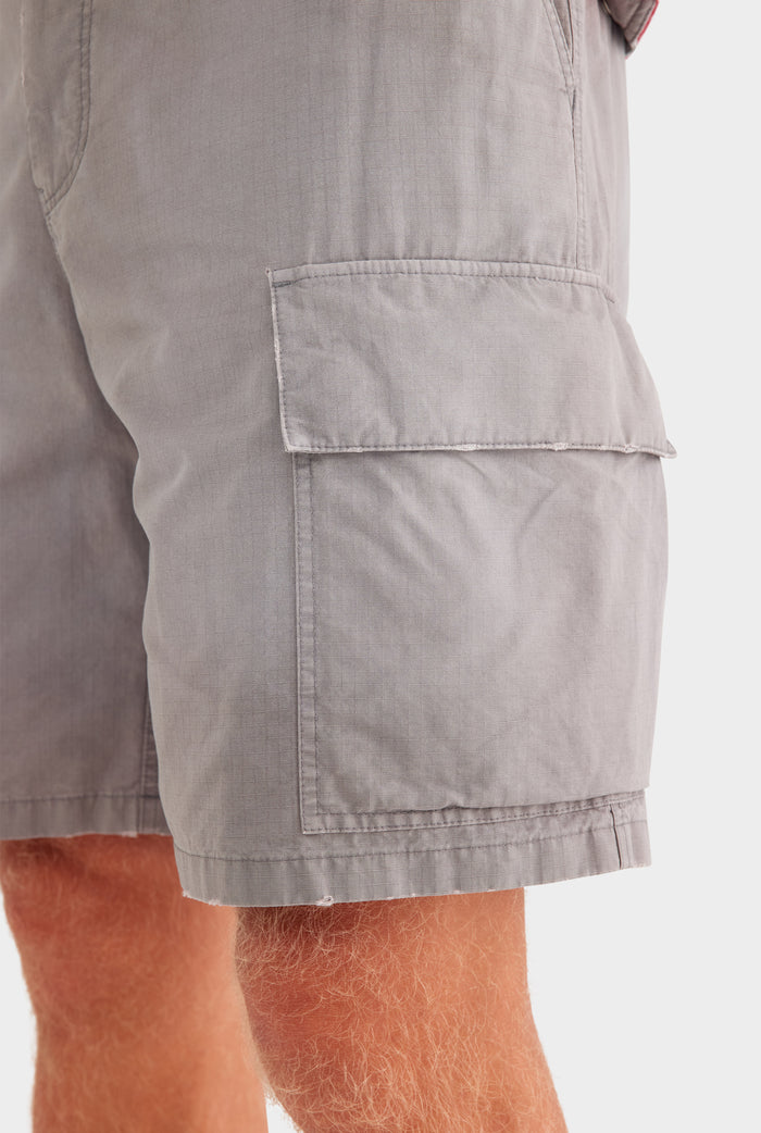 Ripstop Cotton Cargo Short - Washed Grey
