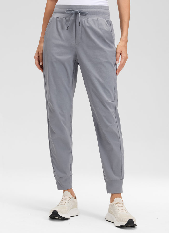 CRZ YOGA Women's Hiking Casual Relaxed Fit Ripstop Jogger Pockets 28'' Rhino Grey