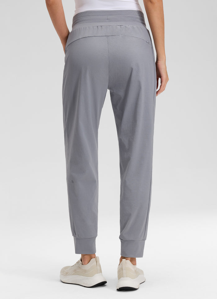 CRZ YOGA Women's Hiking Casual Relaxed Fit Ripstop Jogger Pockets 28'' Rhino Grey