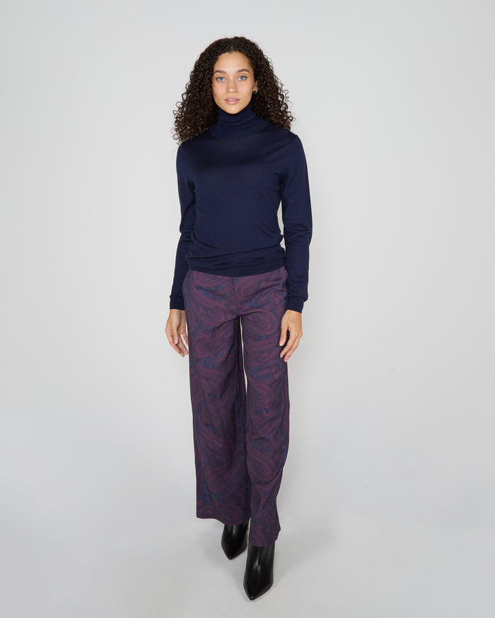 RONA TURTLENECK SWEATER - NAVY