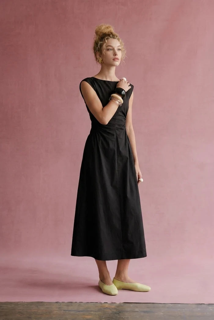 Ruched Waist Midi Dress | 2 Colors Available