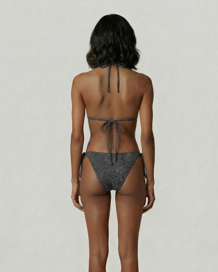 SAMARA CROCHET PAISLEY CAVIAR WOMENS BIKINI BOTTOM