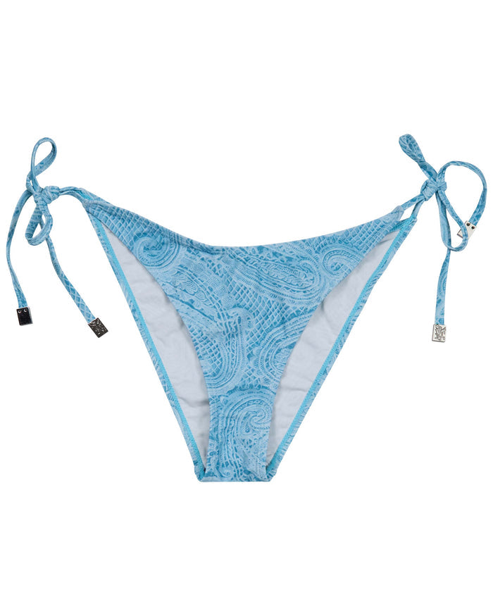 SAMARA CROCHET PAISLEY TEAL WOMENS BIKINI BOTTOM