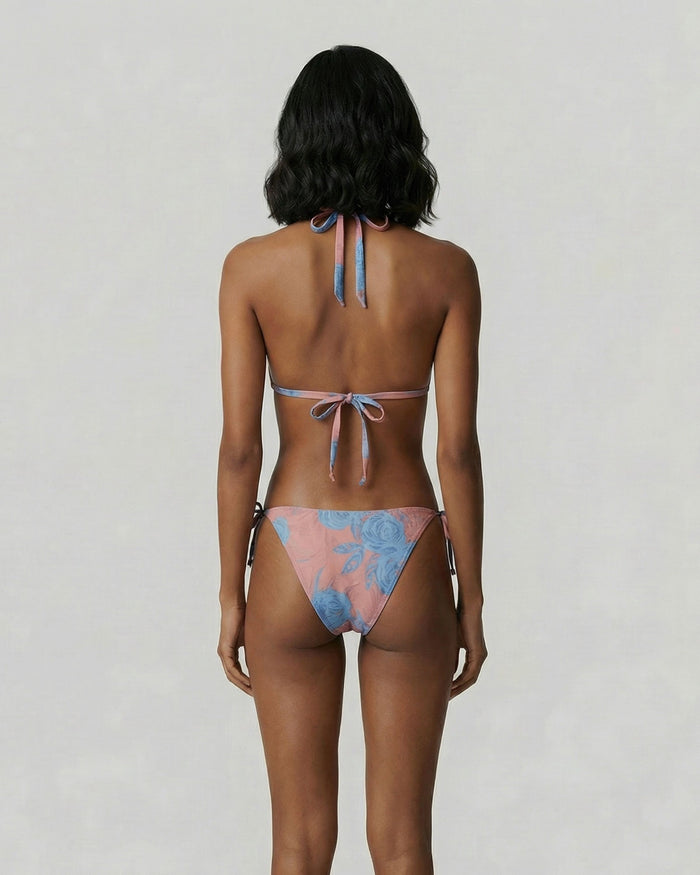 SAMARA MONSTERA FLORAL CORAL WOMENS BIKINI BOTTOM