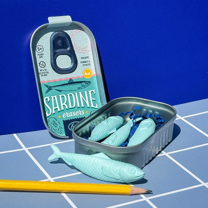 Sardine Erasers - The New York Public Library Shop