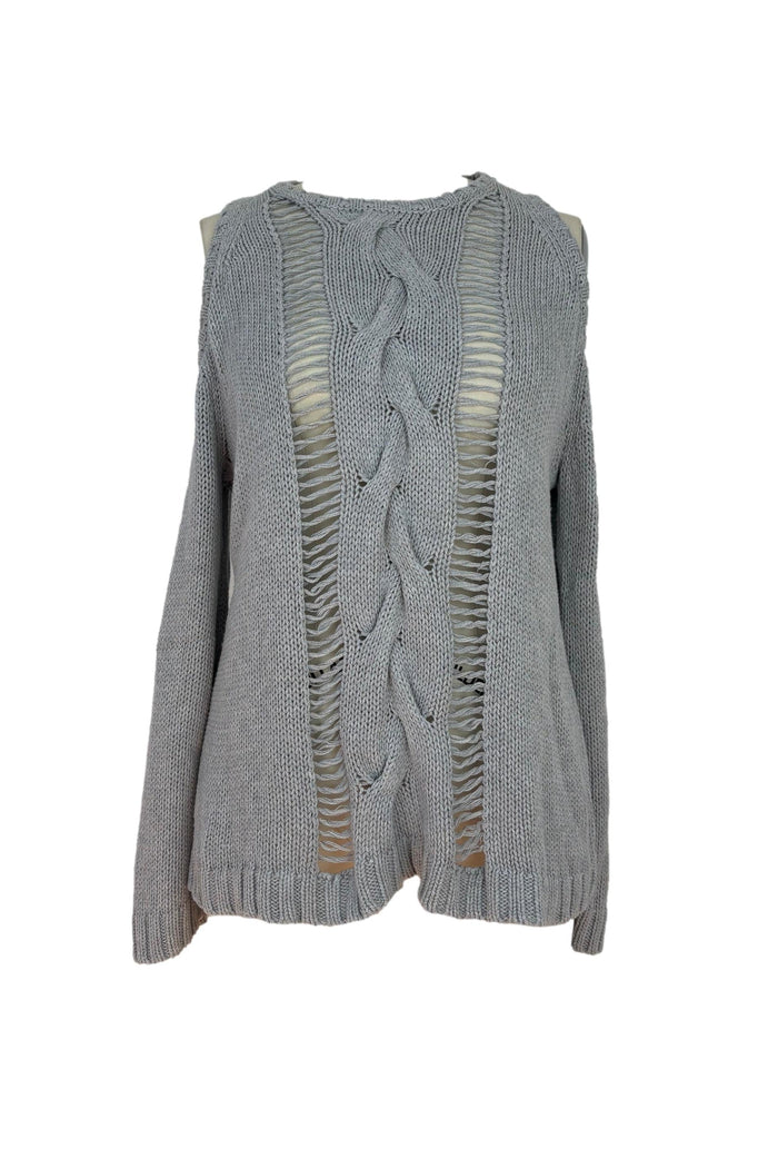 Sass & Bide Distressed Cable Knit Sweater