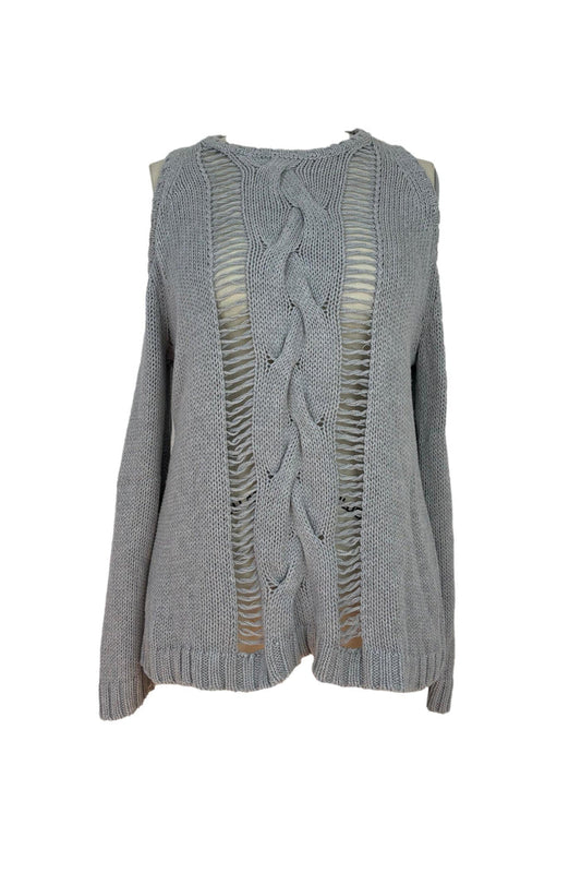 Sass & Bide Distressed Cable Knit Sweater