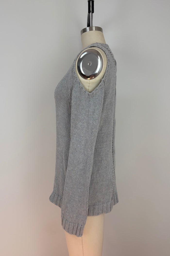 Sass & Bide Distressed Cable Knit Sweater