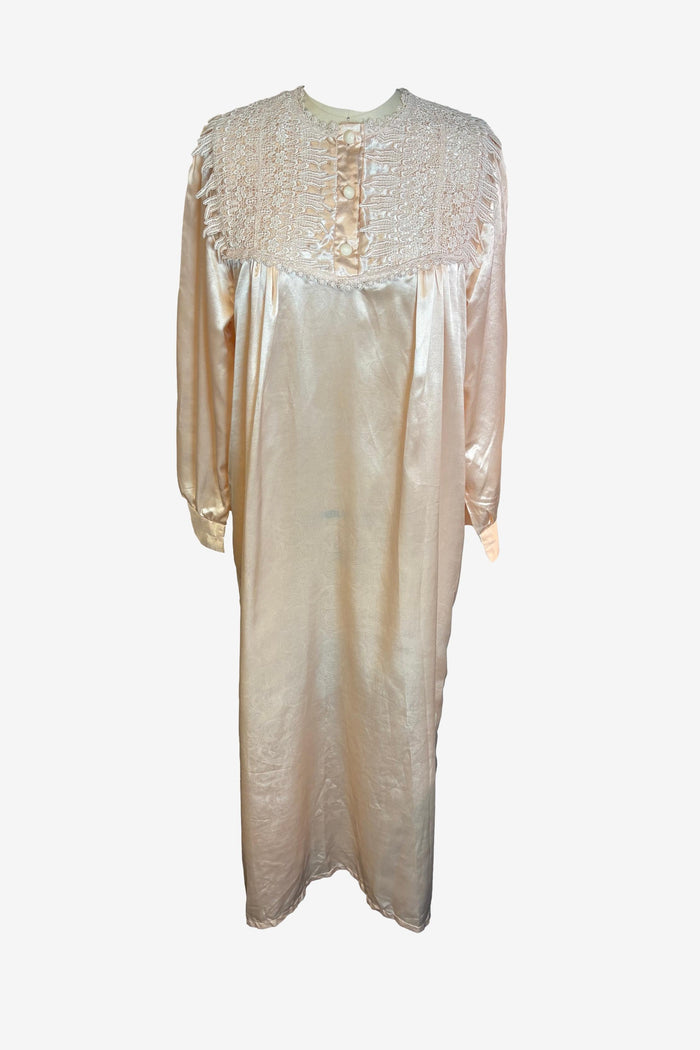 Satin Lace Night Gown Dress