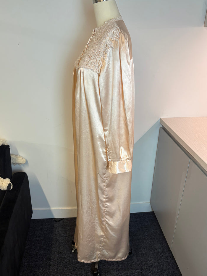 Satin Lace Night Gown Dress