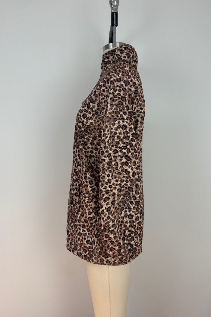 S.Bernard For Dunnes Leopard Print Zip Jacket