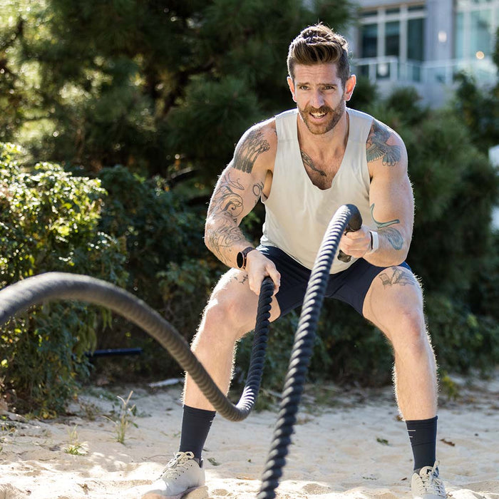 Black Poly Dacron Battle Ropes - Battle Rope Length: 30 FT - Battle Rope Thickness: 2" | 30 FT / 2"