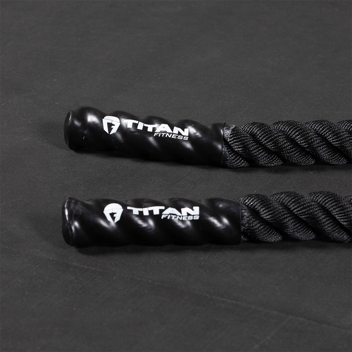 Black Poly Dacron Battle Ropes - Battle Rope Length: 30 FT - Battle Rope Thickness: 2" | 30 FT / 2"