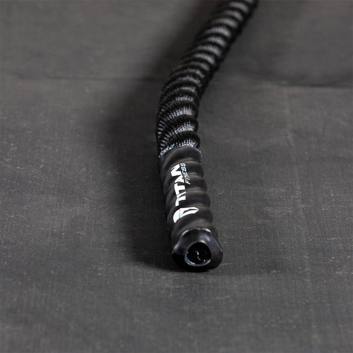 Black Poly Dacron Battle Ropes - Battle Rope Length: 40 FT - Battle Rope Thickness: 1.5" | 40 FT / 1.5"