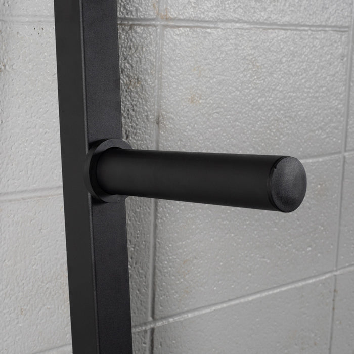 Wall Mounted 4-Peg Olympic Bumper Plate Weight Rack - Fits four 45 LB Plates per post