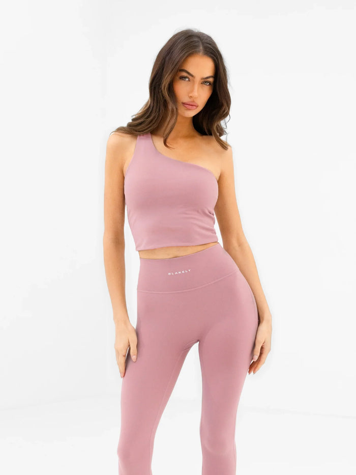 SculptForm One Shoulder Vest - Dusty Pink