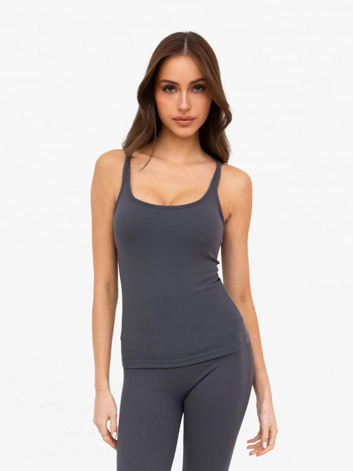 SculptForm Vest Top - Charcoal