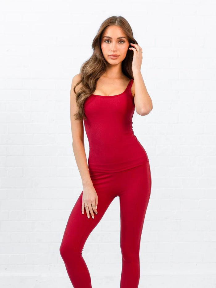 SculptForm Vest Top - Cherry Red