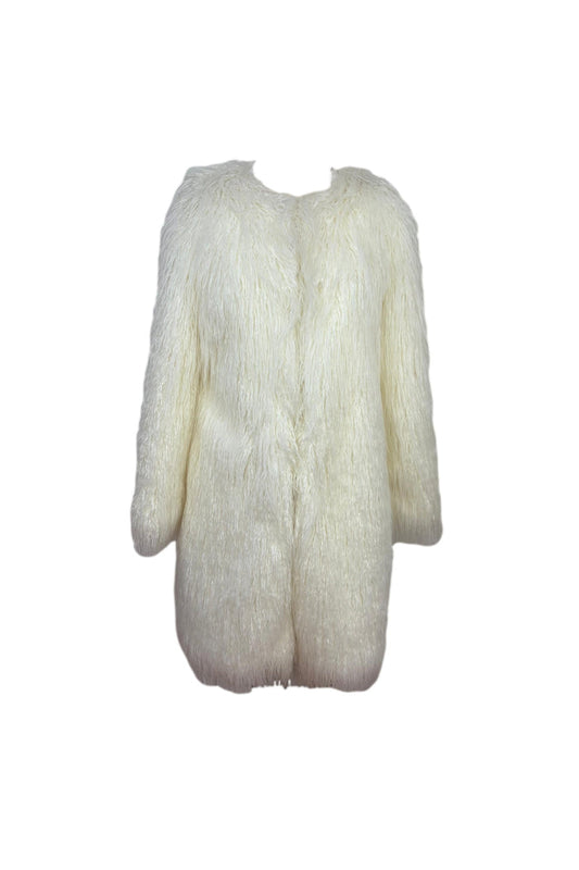 Shaggy White Flokati Coat