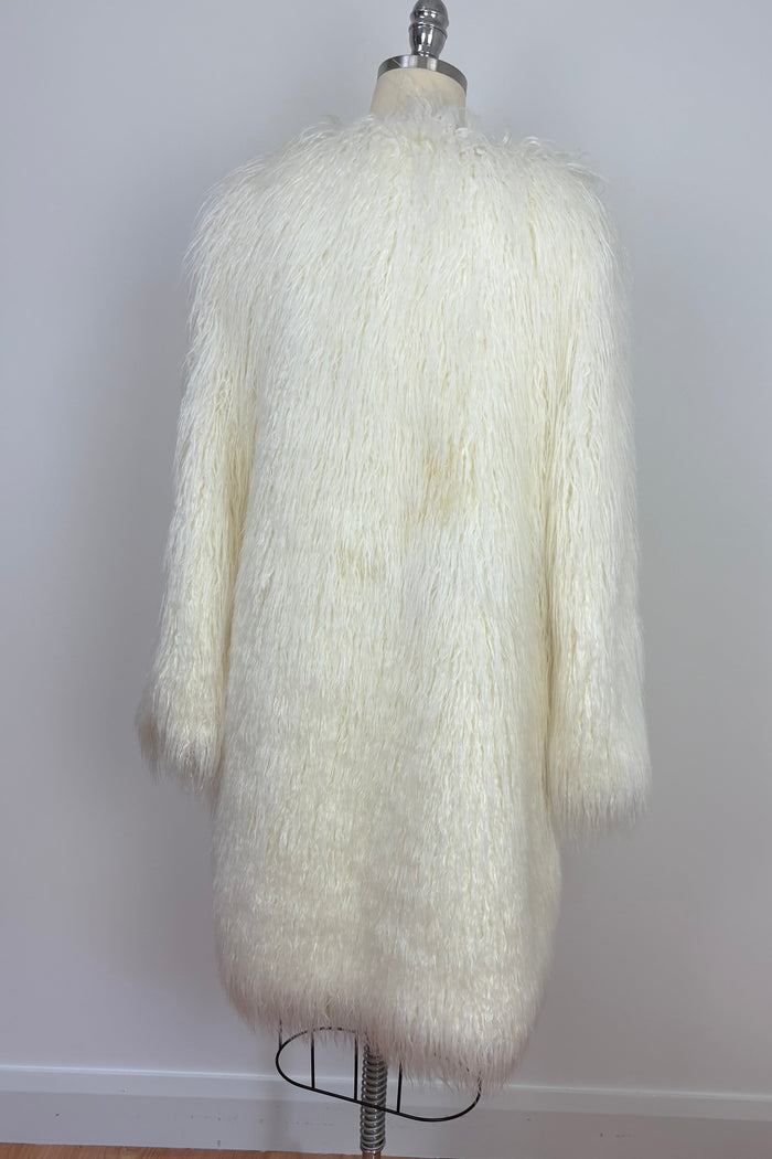 Shaggy White Flokati Coat