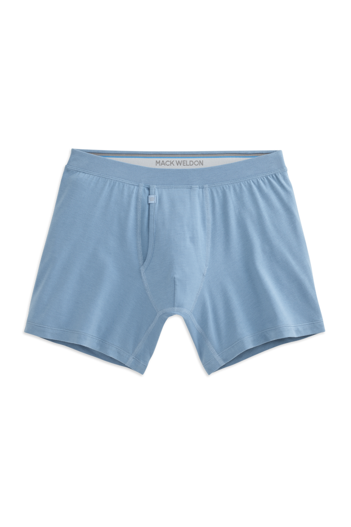 Blue Heaven | Front view of SILVER Boxer Brief in Blue Heaven