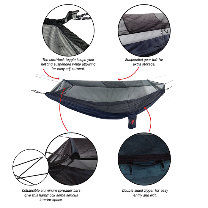 Skeeter Beeter Mosquito Net Hammock - Forest Green