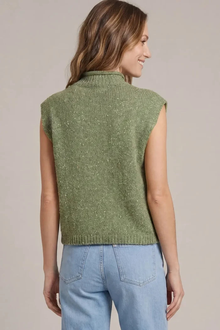 Sleeveless Mock Neck Sweater Vest