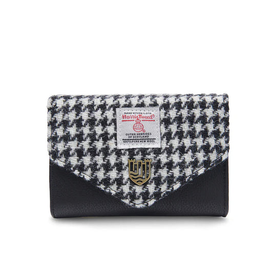 Small Clasp Purse - Black and White Dogtooth
