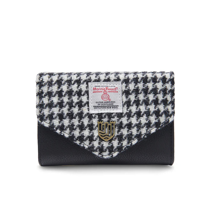 Small Clasp Purse - Black and White Dogtooth