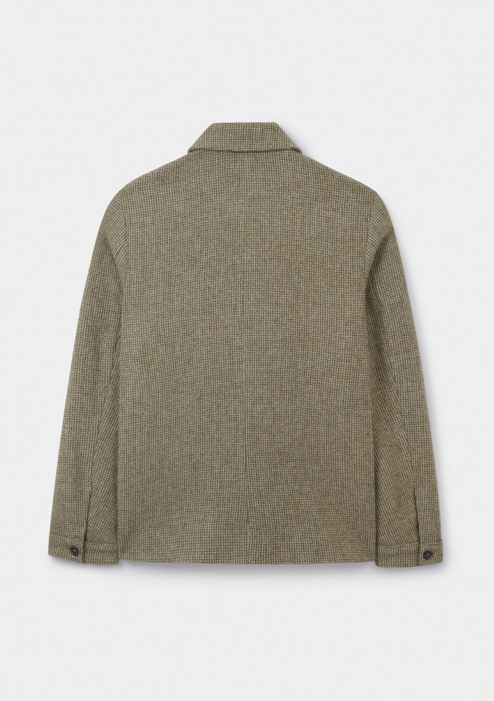 Soft Green Tweed Wool Chore Jacket, Chore Jacket - SIRPLUS