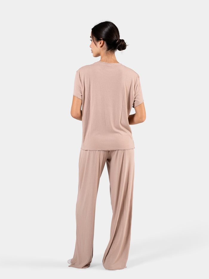 SOFT RIB PANT SET BEIGE 6