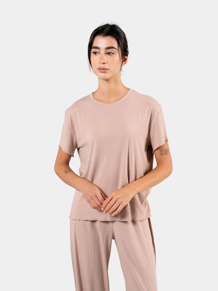 SOFT RIB PANT SET BEIGE 7