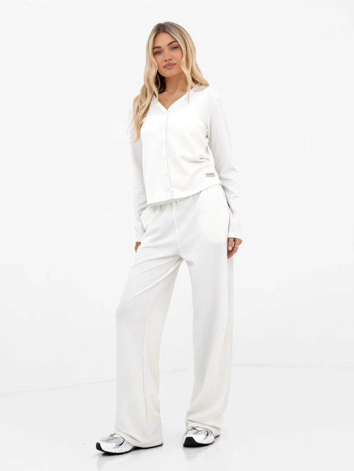Soft Waffle Cardigan - Off White