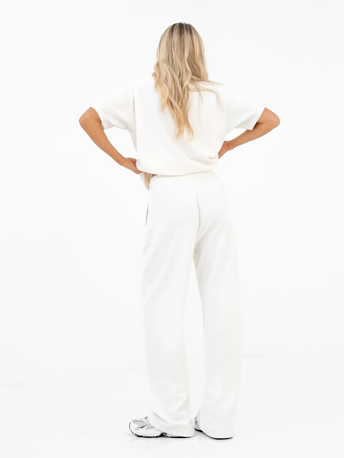Soft Waffle Oversized T-Shirt - Off White