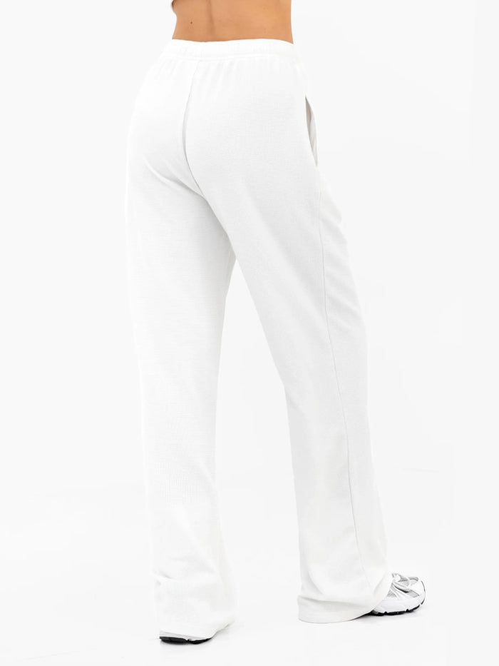 Soft Waffle Trousers - Off White