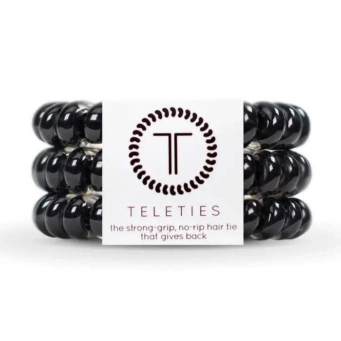 Spiral Hair Coils | Jet Black Hair Ties | Large