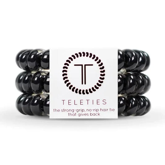 Spiral Hair Coils | Jet Black Hair Ties | Large